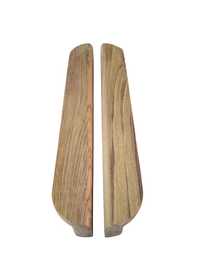 CURIOFACT Teakwood RAW Handles, Wardrobe Handle, Kitchen Cabinet Handle, Drawers Pully, C-Shape, Set of 2 (RAW Unfinished Ready to Polish, 8 INCH,) - Image 1